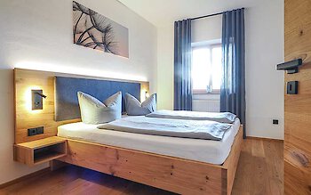 Doppelbett der Fewo Woidnestl